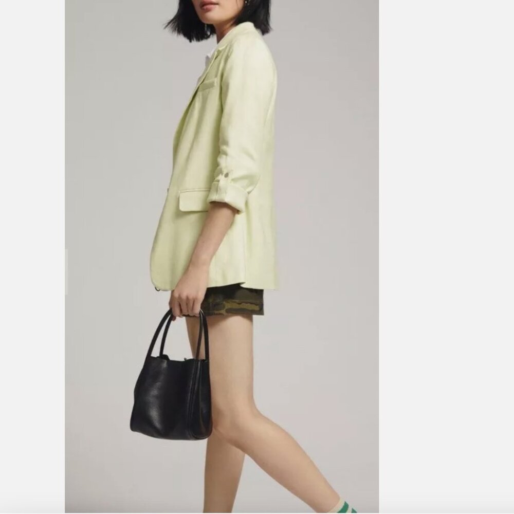 Lush Anthropologie Linen Oversized Blazer Jacket